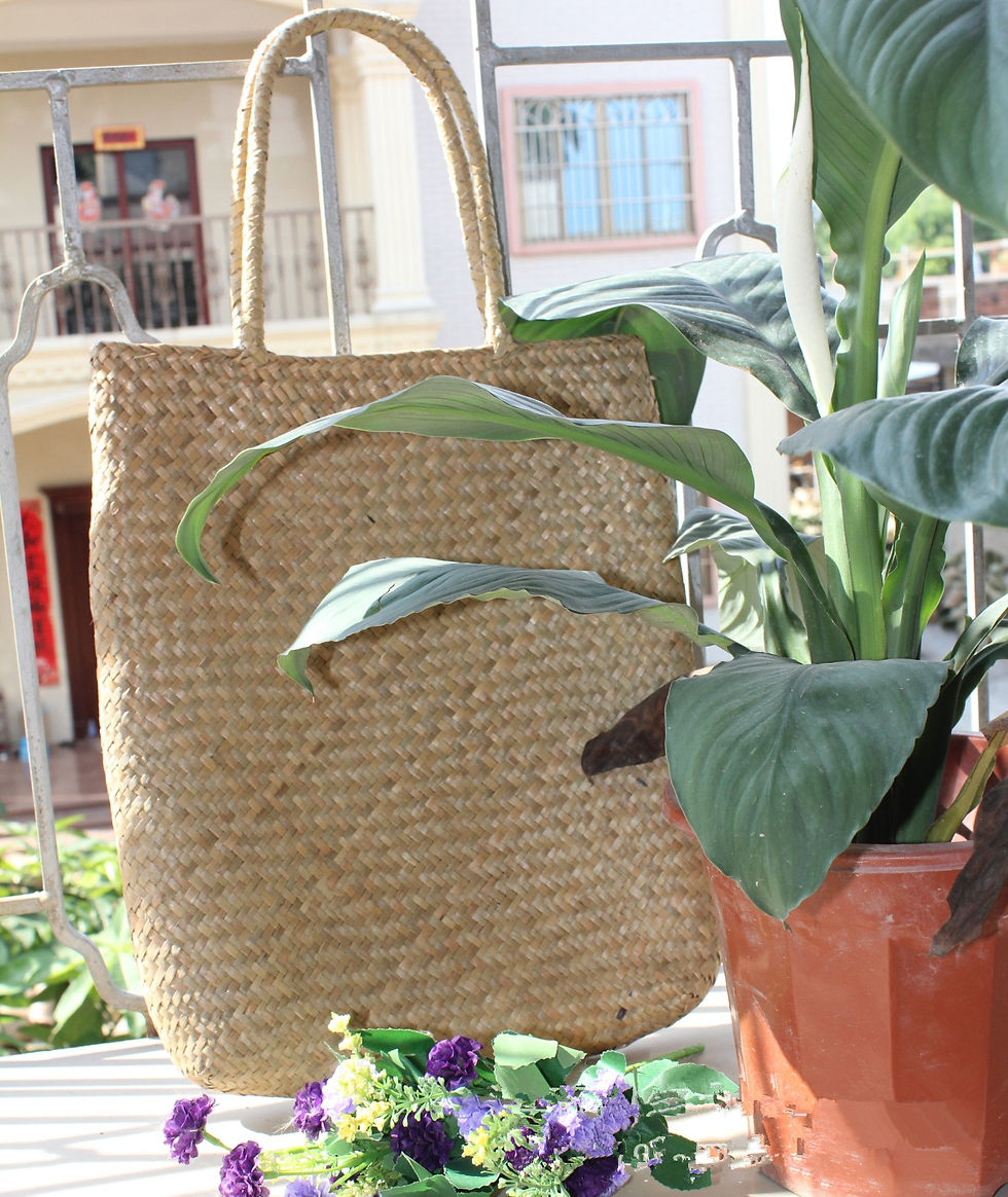 Thumbnail: Women Fashion Designer Lace Handbags Tote Bags Handbag Wicker Rattan Bag Shoulde