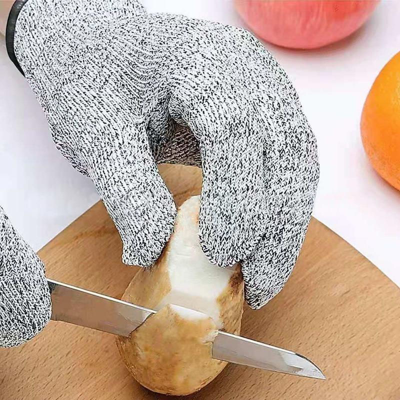 Thumbnail: HPPE Level 5 Safety Cut-Resistant Gloves Anti Cut Proof Grey Anti-Cut Level Work