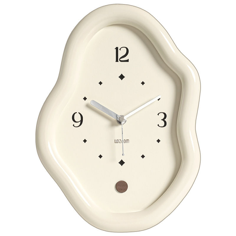 Thumbnail: Wooden Clock Ins Simple Desktop Decoration Home Cream Style Clock Living Room En