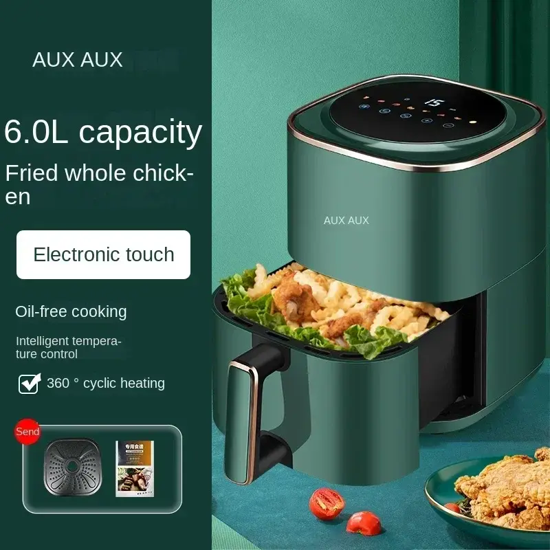 Thumbnail: 220V AUX Air Fryer and Oven Combo: Multifunctional, Fully Automatic, No Oil Tech