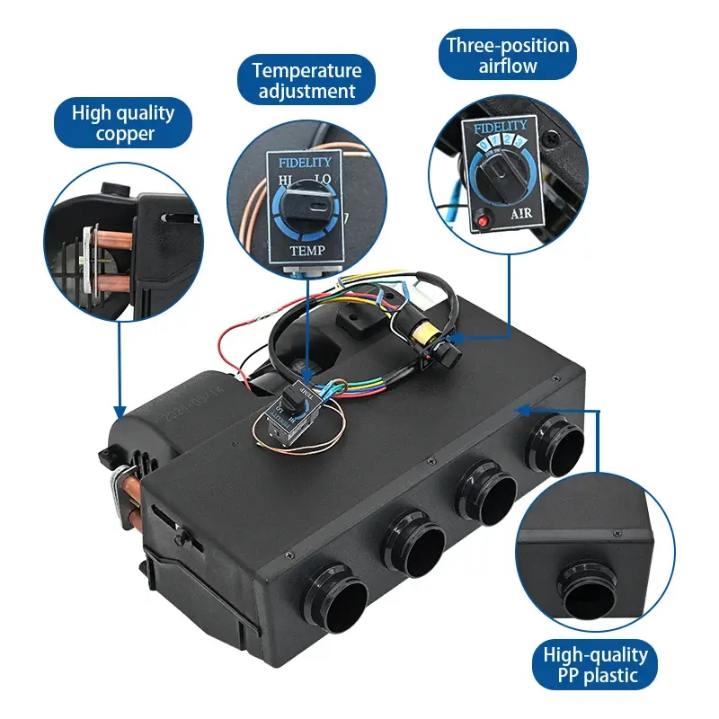 Thumbnail: 12V/24V A/C 404Universal Electric Car Air Compressor with System – Perfect Cli