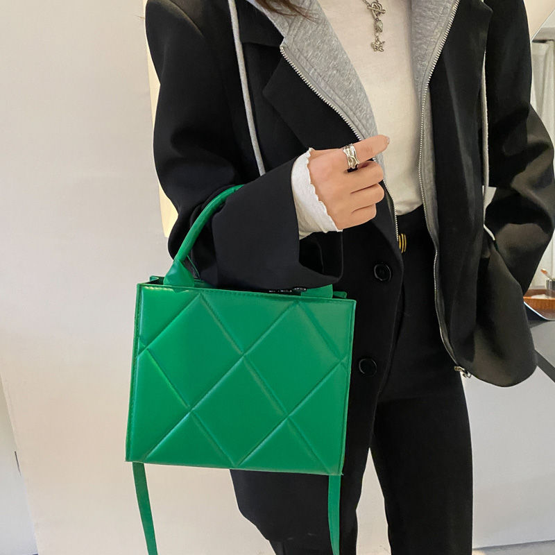 Thumbnail: Casual Large Capacity Ladies Handbags Top-handle Bags Fashion Plaid Crossbody Sh