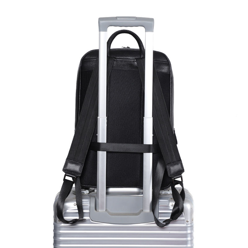 Thumbnail: Backpack 15.6 inch Laptop Bag Genuine Leather Backpack For Men Travel Bags Teena
