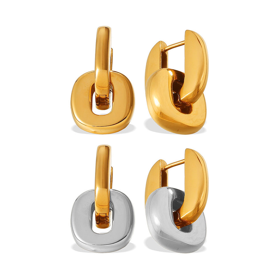 Thumbnail: 2026 New Stylish Lightweight Luxury Trendy Double-Ring Minimalist Clip-On Earrin