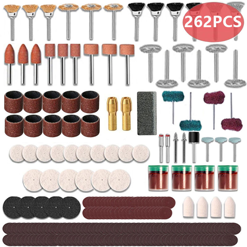 Thumbnail: 147/262 PCS/lot Power Tools Dremel Rotary Tool Accessory Set Fits for Dremel min