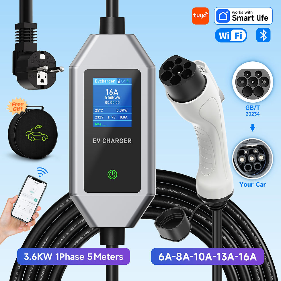 Thumbnail: Portable EV Charger 3.6KW 16A Electric Car Charger Type2/Type1 EVSE Fast Chargin