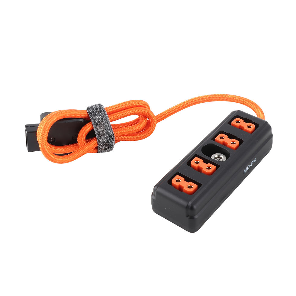 Thumbnail: MD-P4 D-Tap Splitter Cable 180° Rotatable D-Tap Male Plug to 4 D-Tap Female Por
