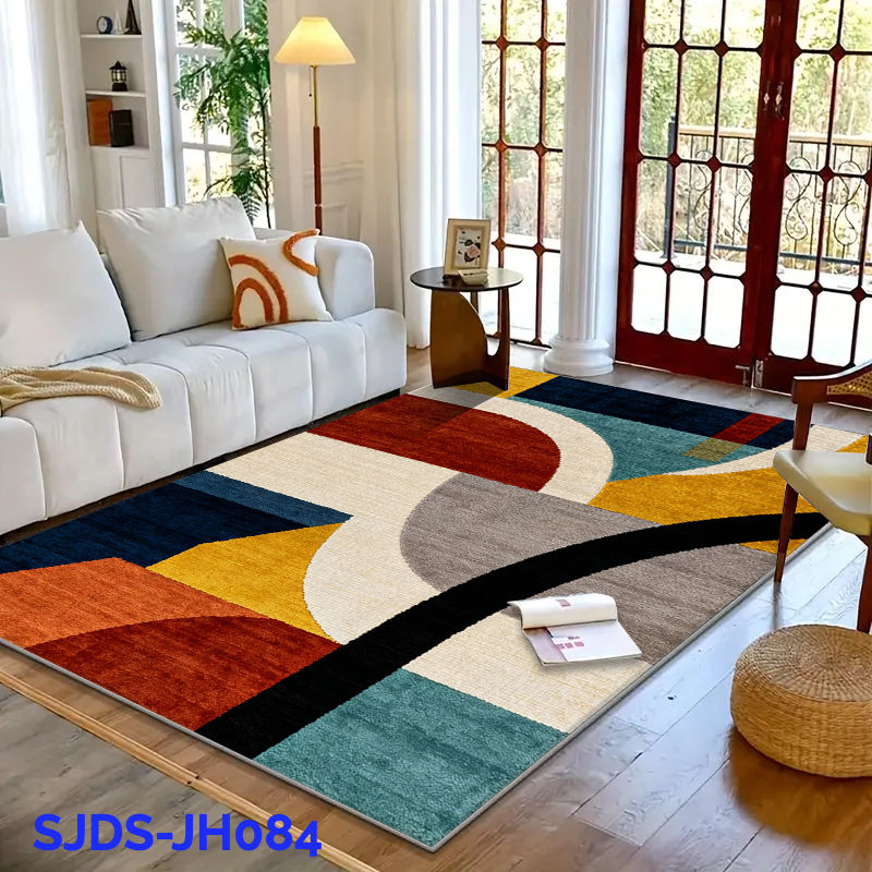 Thumbnail: RAKKS Area Rug for Living Room Bedroom,Modern Geometric Carpets, Anti-Skid Durab