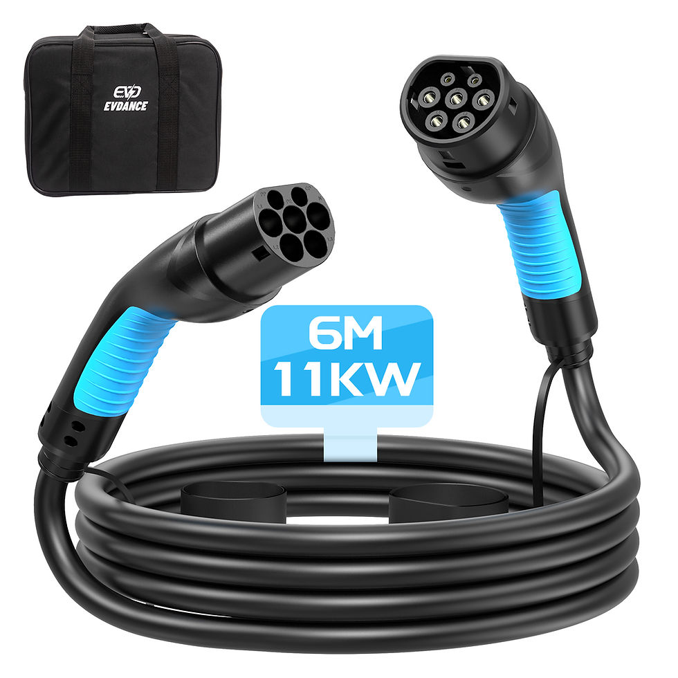 Thumbnail: EVDANCE EV Charger 6M Extension Cable Portable Charger Type 2 Connector 16A 3Pha