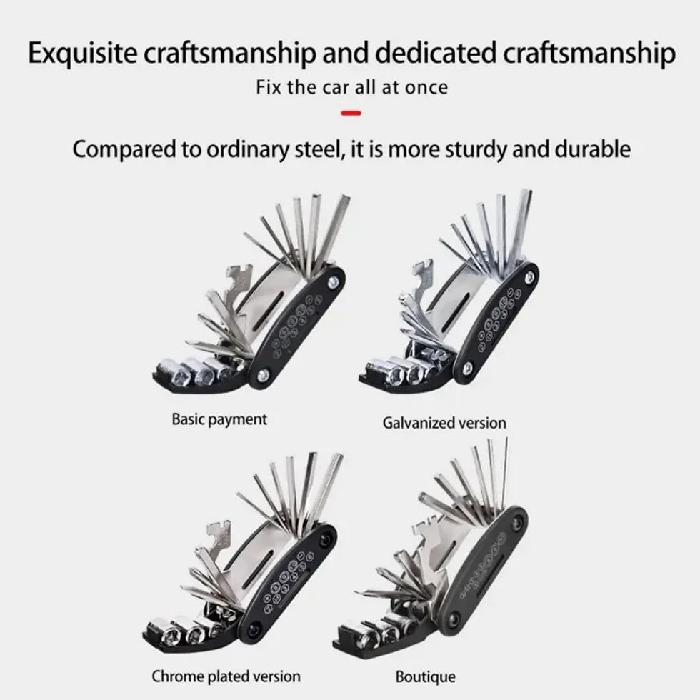 Thumbnail: 16 in 1 MTB Tools Road Bicycle Allen Wrench Pocket Tools Portable Bicycle Repair