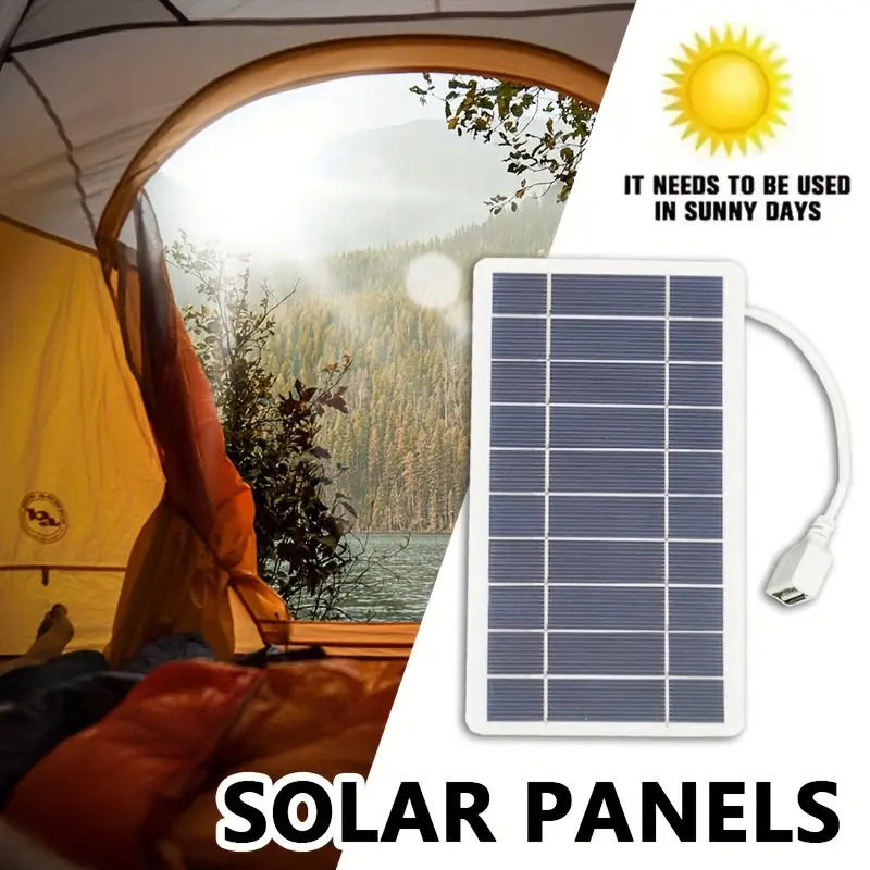 Thumbnail: Portable Solar Panel Compact, Lightweight & Waterproof for Outdoor, Camping, Hik