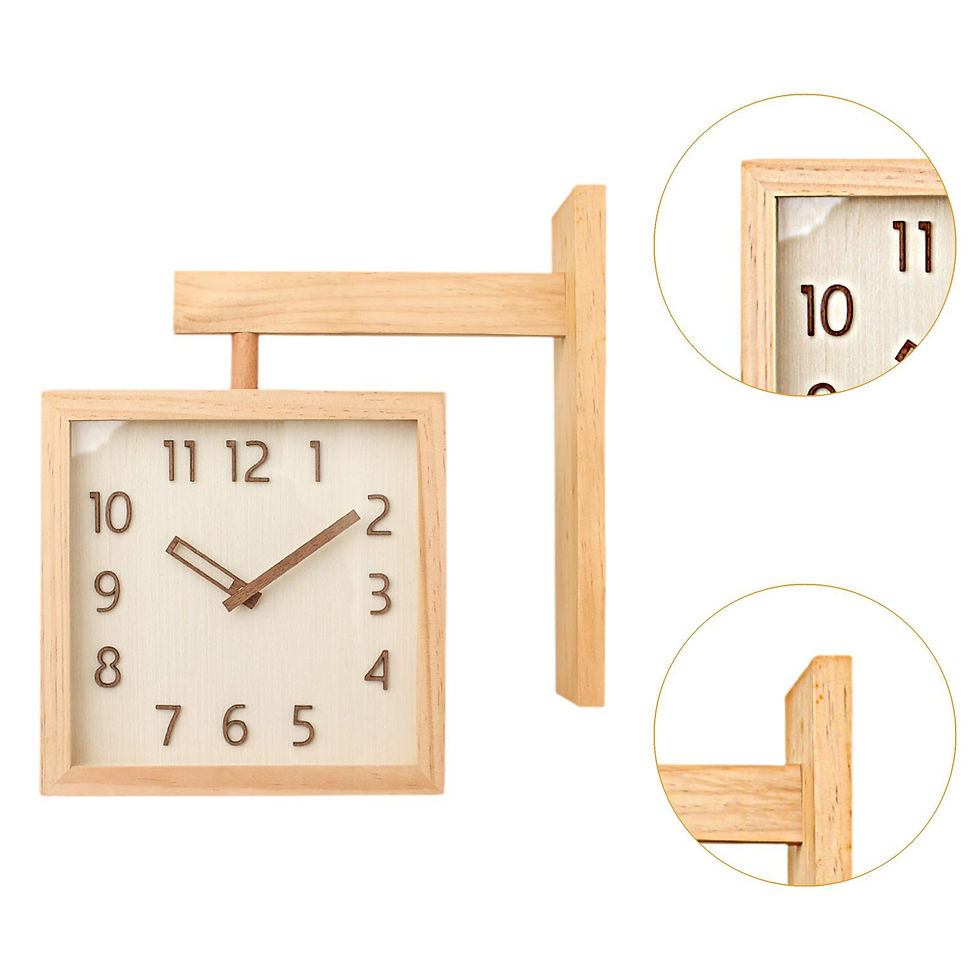 Thumbnail: Wall Clock Elegant Creative Compact Double Sided 360 Degree Rotation Home Decora