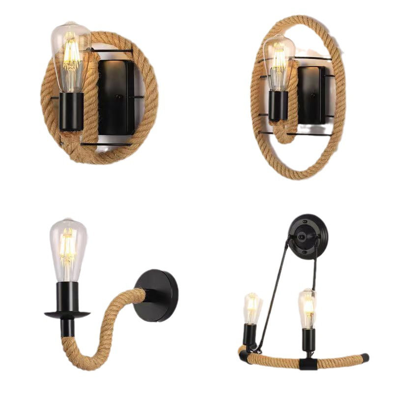 Thumbnail: Wall Decor  Lamp for Bedroom American Twine Retro Industrial Style Creative Vill
