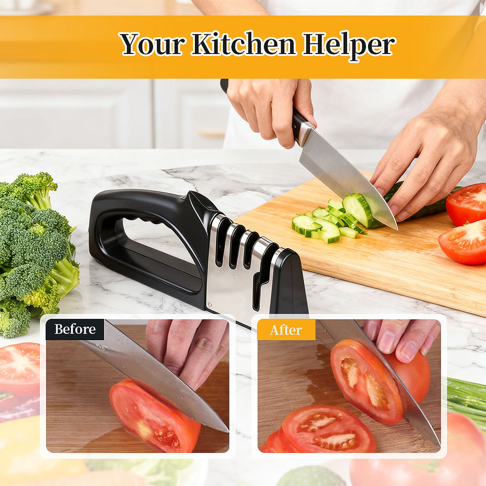 Thumbnail: Kitchen-specific ceramic knife sharpener! Four-in-one function, suitable for bot