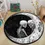 Thumbnail: Home Decor Personalized Carpet Round  Gothic Satanic  Pet Mat Black  Divining  B