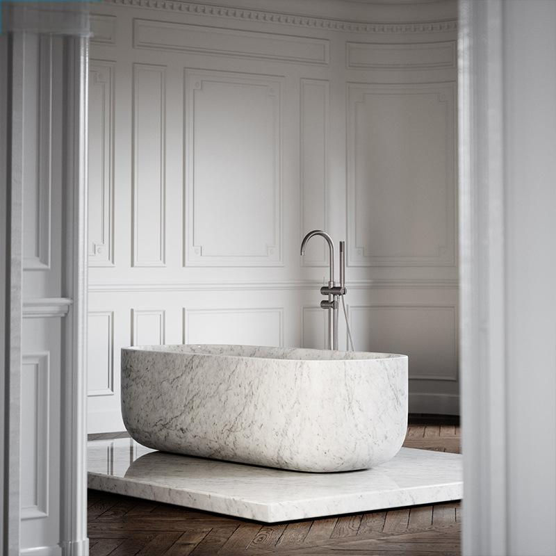 Thumbnail: Natural Marble Bathtub , Luxury Double Soaking Tub,Custom-Made for HotelVilla, A