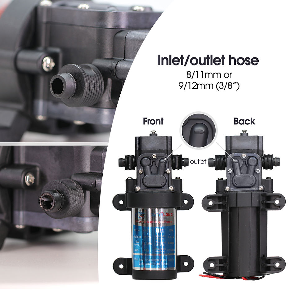 Thumbnail: 45W 60W 80W 100W Self-priming Pump w/ 110-240V Power Supply Filter Hose Kit Wate
