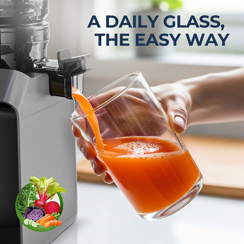Thumbnail: ROUNY Slow Juicer, Cold Press Extractor with Filter-Free, Easy Clean Electric Fr