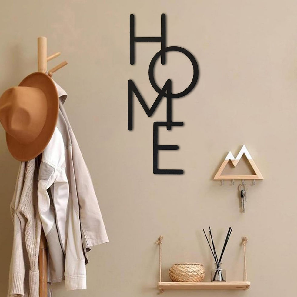 Thumbnail: Wooden HOME Wall Art Sign, Rustic Handcrafted Letter Decor, Farmhouse Living Roo