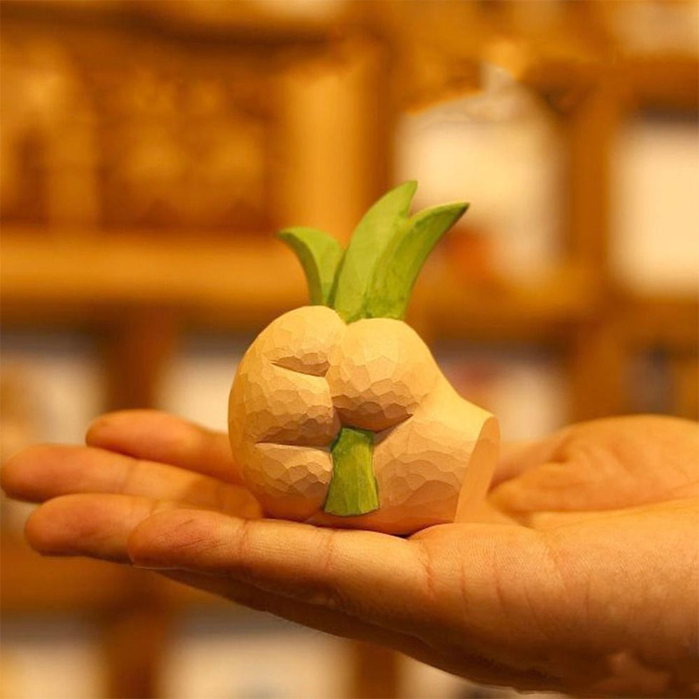 Thumbnail: Home Decor Funny Grass Hand Statue Exquisite Resin Holding Grass Sculpture Artis