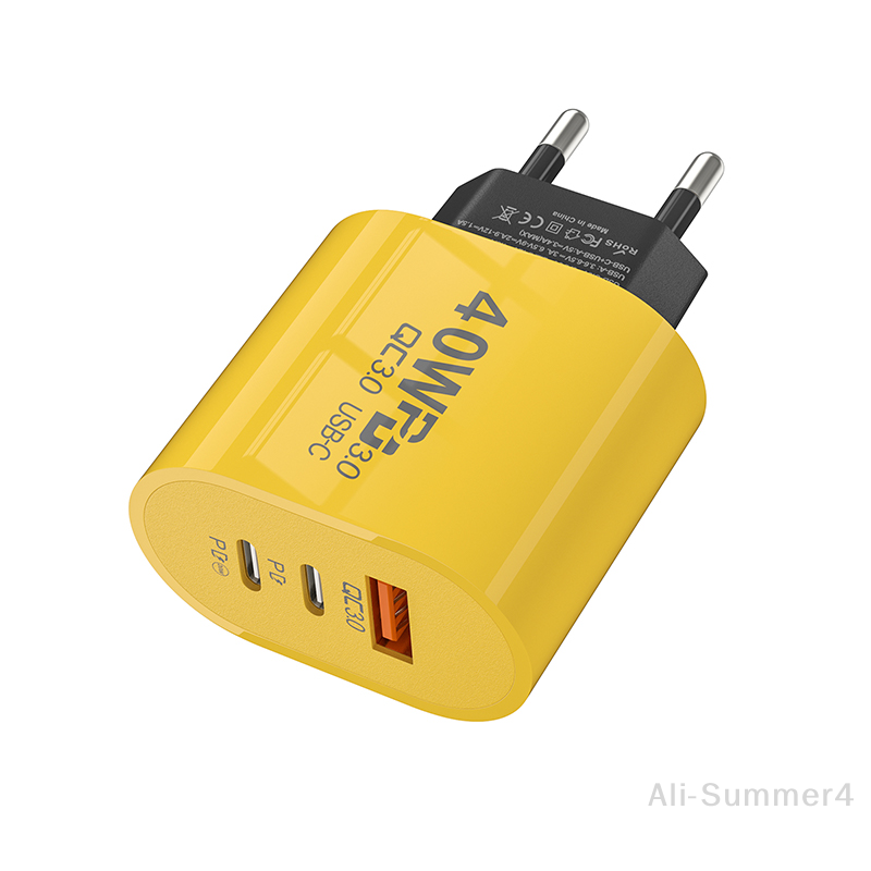 Thumbnail: 40W USB C Charger Quick Charge 3.0 USB Wall Charger PD Type C Phone Charger Powe