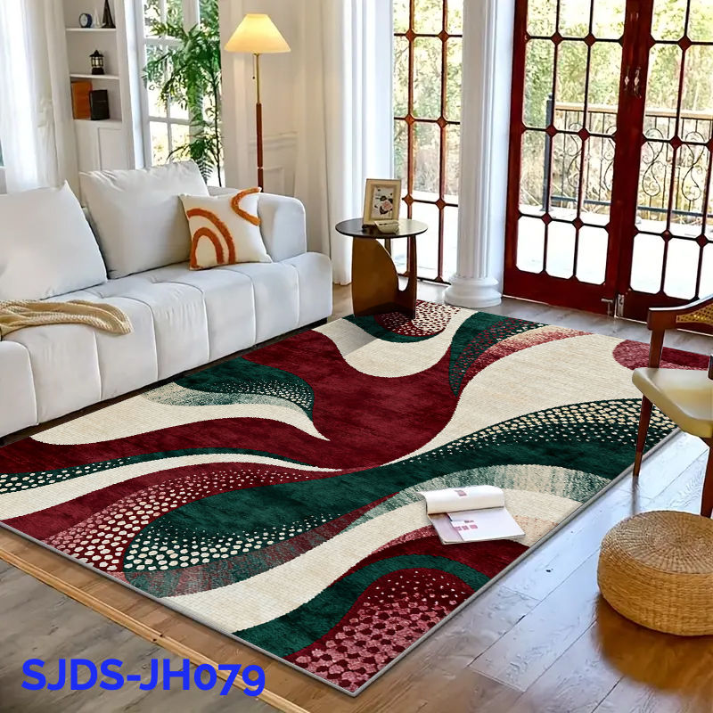 Thumbnail: RAKKS Area Rug for Living Room Bedroom,Modern Geometric Carpets, Anti-Skid Durab