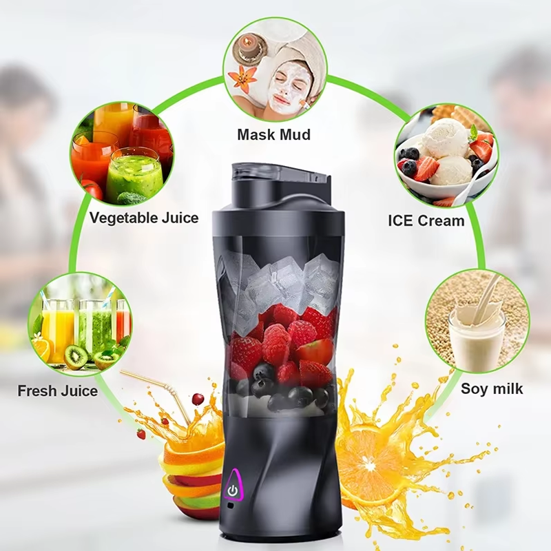 Thumbnail: 6-Blade Electric Juicer Portable 700ml Juicing Cup Suitable for Travel and Work