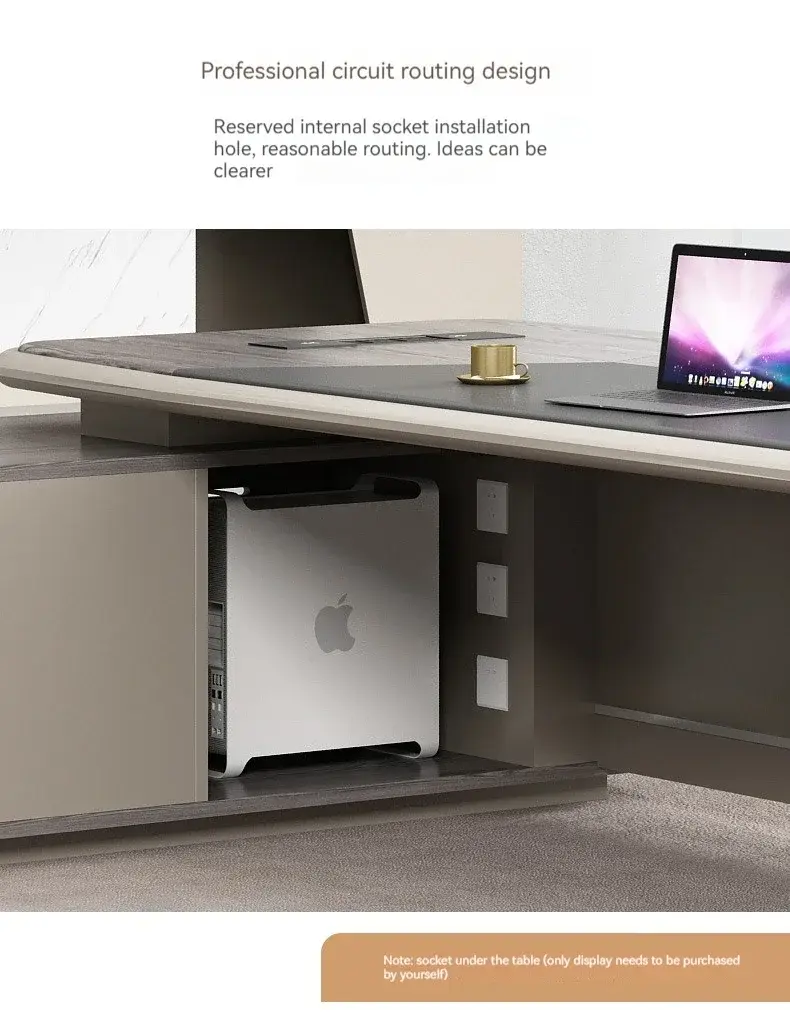 Thumbnail: L Shaped Office Desk Executive Office Table Work Office Furniture Commercial Bos