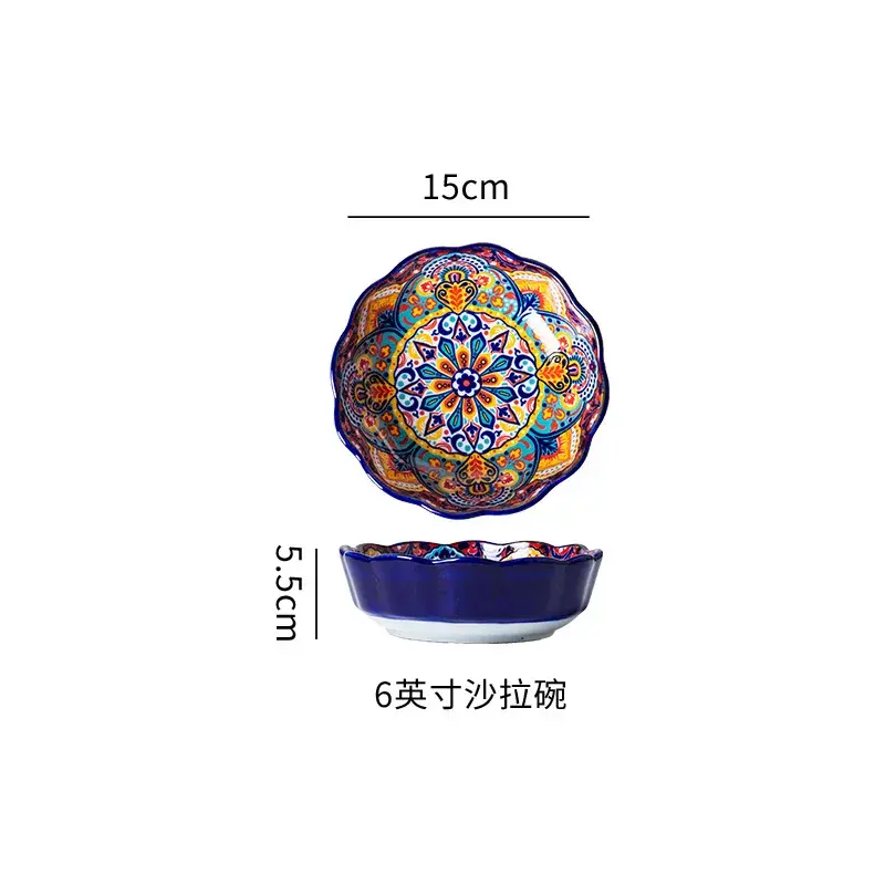 Thumbnail: Ceramic Tableware Set Rice Bowl Serving Plate Creative Cutlery Soup Plate Noodle