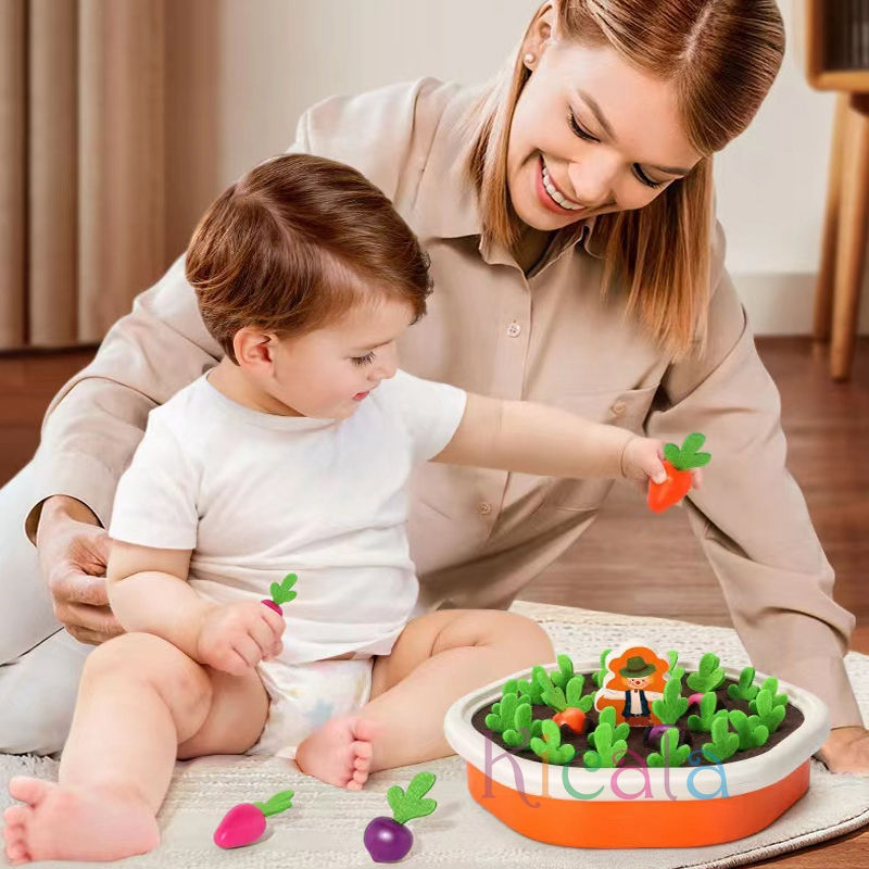Thumbnail: Baby Montessori Toys For Toddler Toys Educational Colorful Shape Toy Pull Carrot