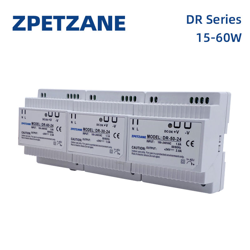 Thumbnail: DR-15W Rail Mount DIN Switch Power Supply 24V 12V Switching Single Output Electr