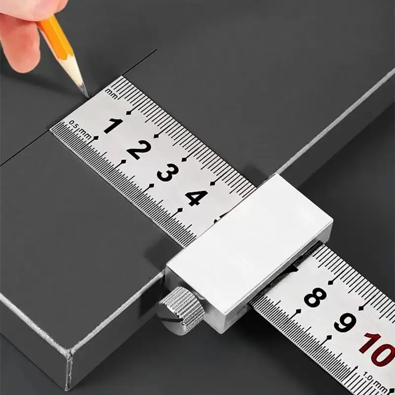 Thumbnail: Metal Carpenter  Carpentry Square Woodworking Tools Carpentry Steel Ruler Positi