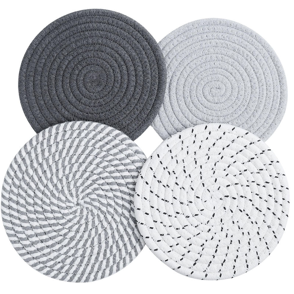 Thumbnail: Set of 4 Round Coaster Pot， Placemats and Pot Coaster Hot Pot Holder, Placemat