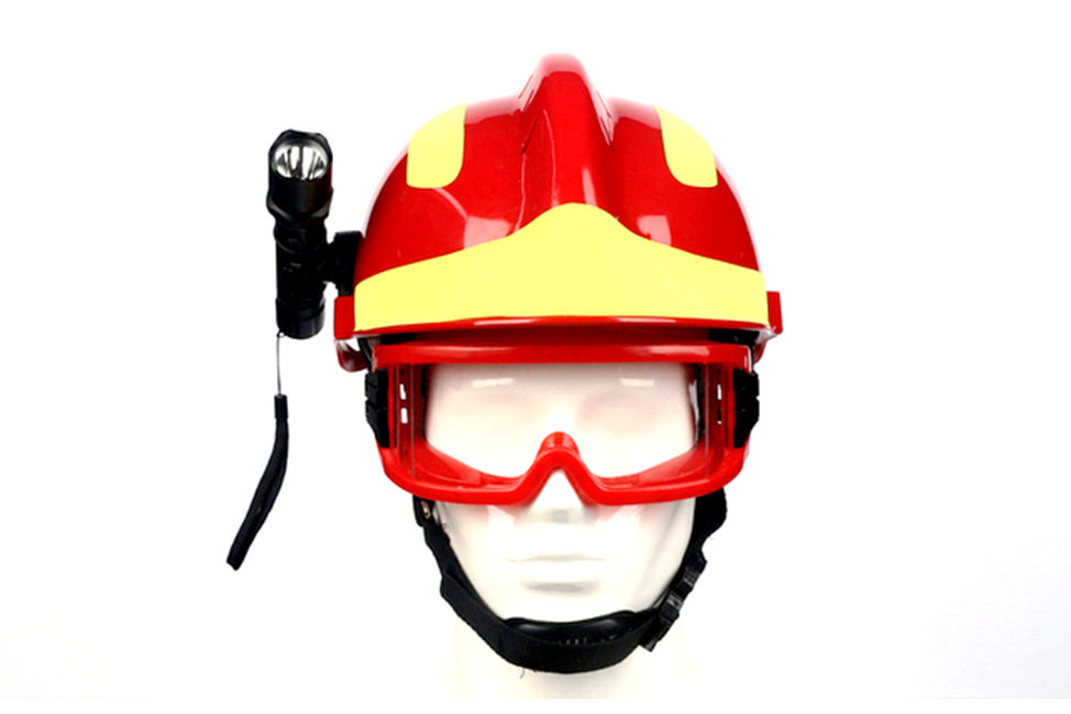 Thumbnail: Firefighter protective helmetEmergency rescue firefighting ABS helmet with headl