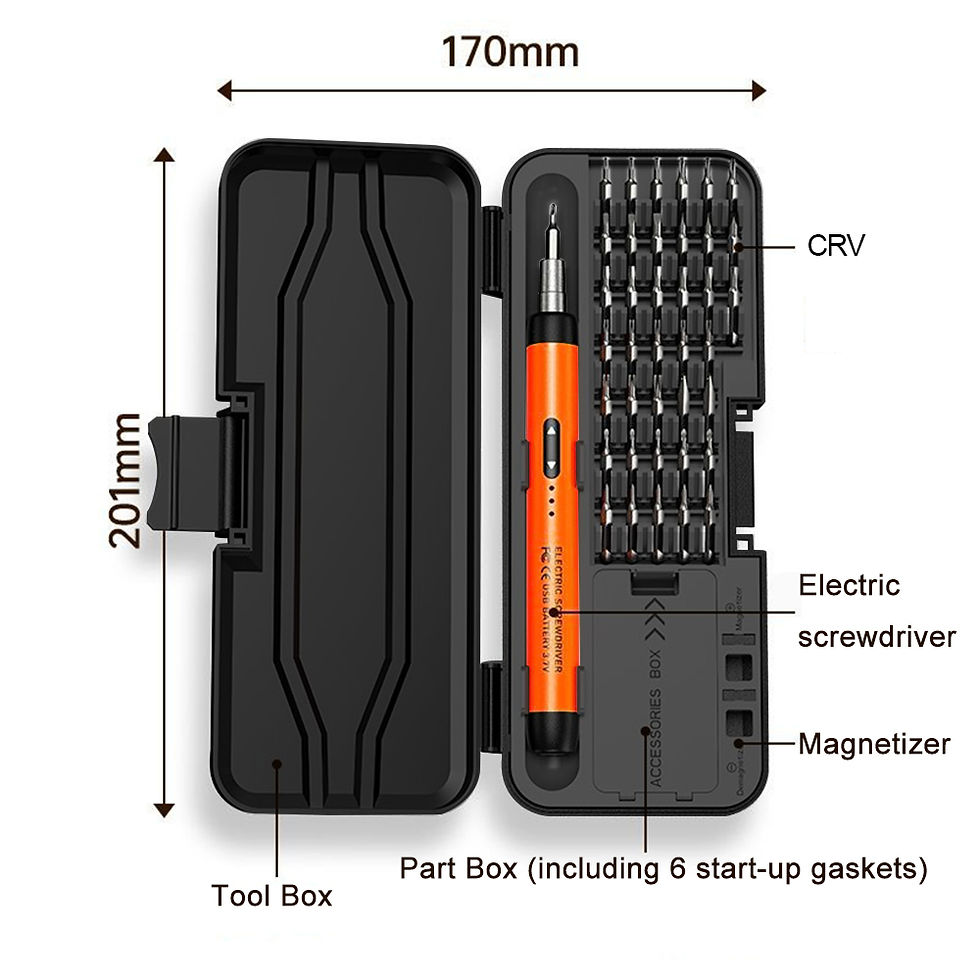 Thumbnail: Electric Screwdriver Set Precision Power Tool Kit Rechargeable Wireless Mini Sma