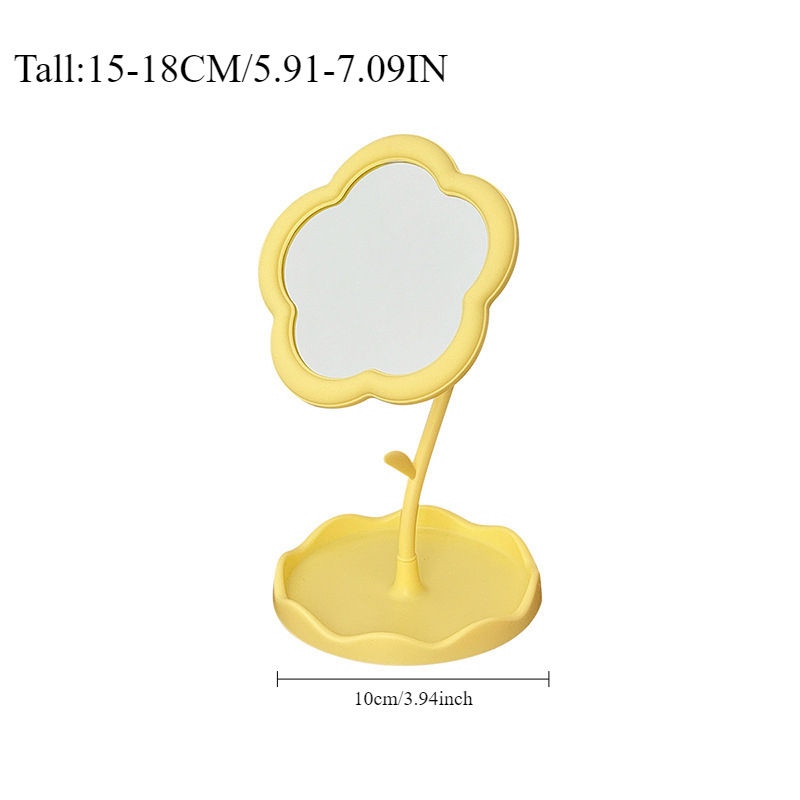 Thumbnail: Mirror Desktop Flower Mirrors Creative Dormitory Desktop Online Celebrity Gao Ya