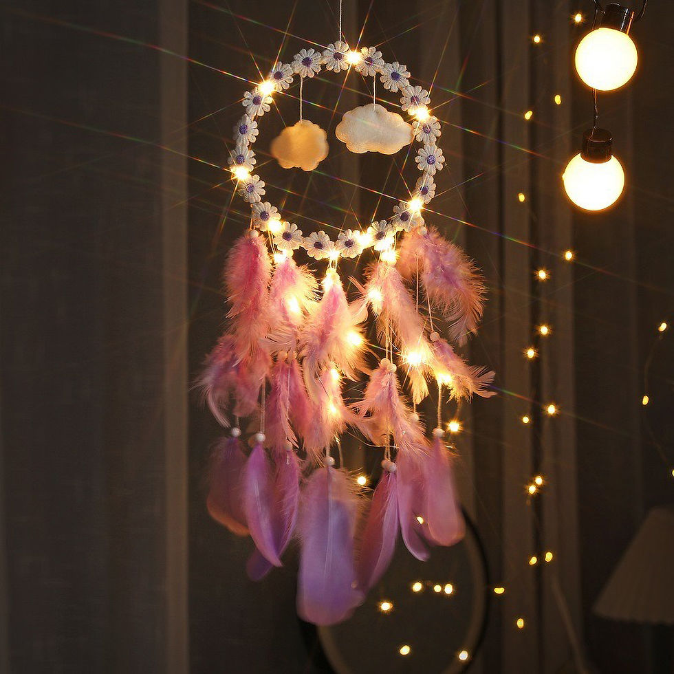 Thumbnail: Modern Dreamcatcher with Daisies - Simple Hanging Decor, Fresh Scandinavian Home
