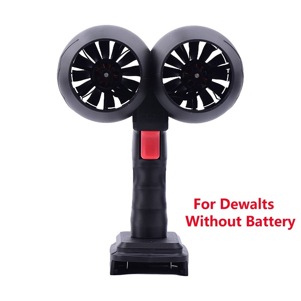 Thumbnail: 2400W Handheld Ducted Dual Head 64mm Turbo jet fan Brushless 4000g thrust Car Wa
