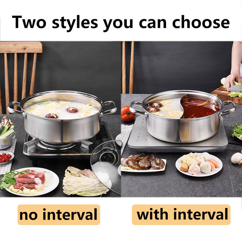 Thumbnail: Chinese Hot Pot 304 Stainless Steel Induction Cooker Gas Stove Compatibl Kitchen