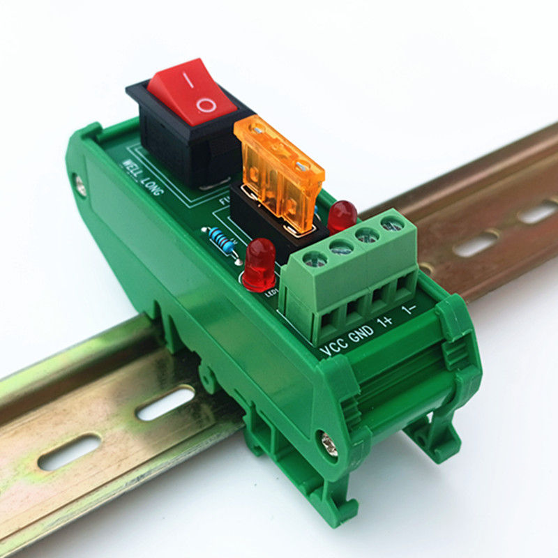 Thumbnail: DIN Rail Mount 1 Position Switch Power Distribution Module Fuse Splitter Board A