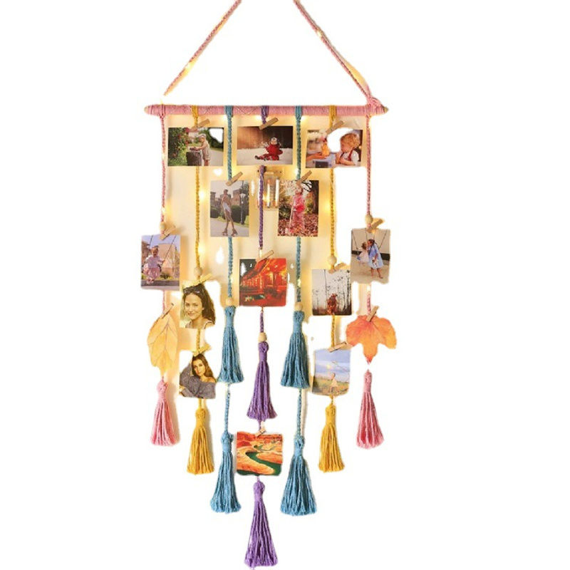 Thumbnail: Hanging Photo Display Wall Decor Wall Hanging Boho Room Bedroom Picture Frame Co