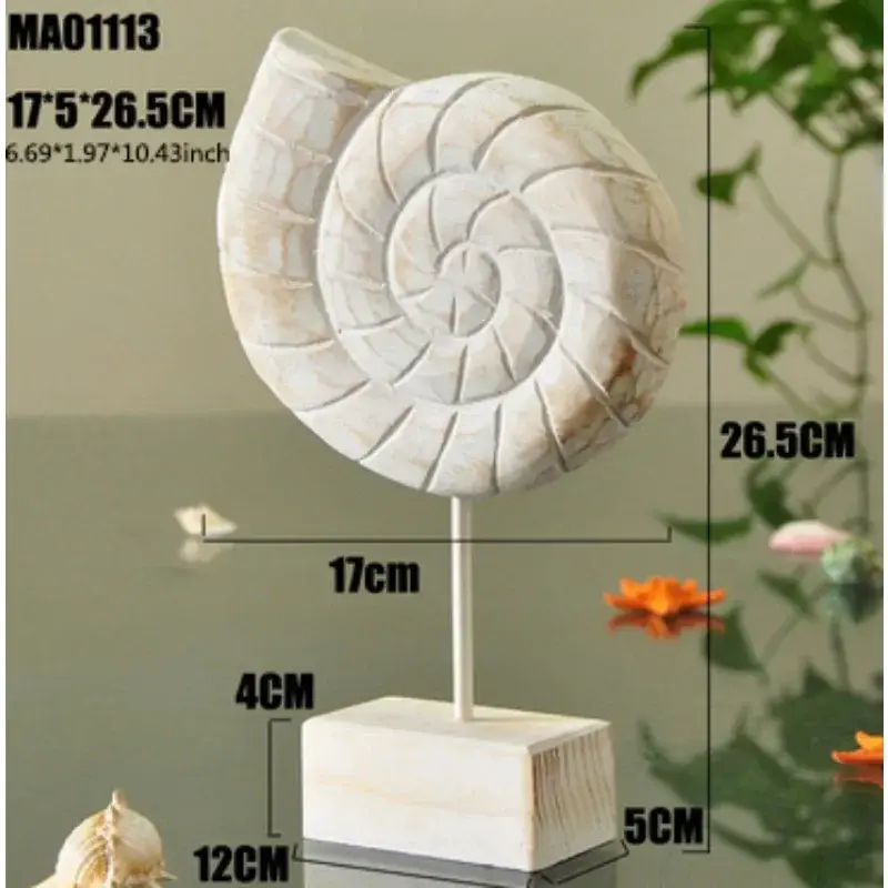 Thumbnail: Mediterranean Style Home Decoration Accessories Wooden Crafts Starfish Conch Hip