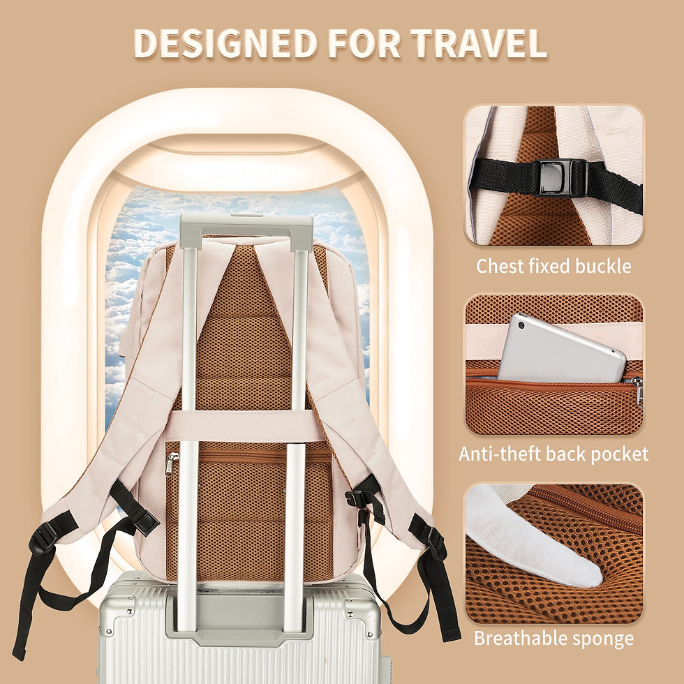 Thumbnail: Laptop Backpack for Women, Large Travel Backpack Airline Approved with Luggage S
