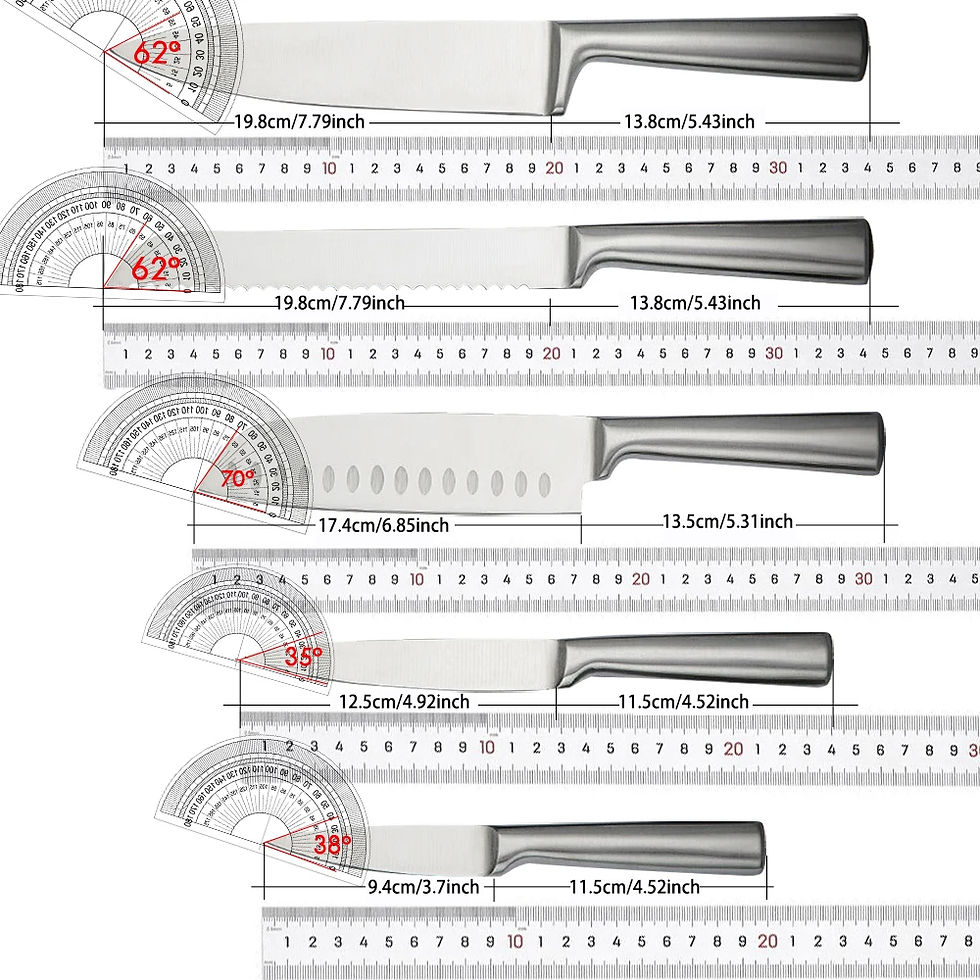 Thumbnail: Professional kitchen accessory knives, 5-piece set of kitchen knives, high-quali