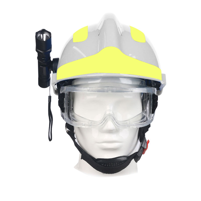 Thumbnail: Firefighter protective helmetEmergency rescue firefighting ABS helmet with headl
