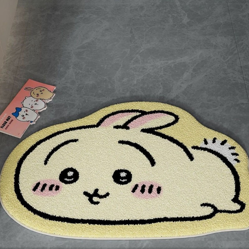 Thumbnail: Chiikawa Cartoon Rug Anime Hachiware Usagi Plush Floor Mat Bathroom Non-Slip Car