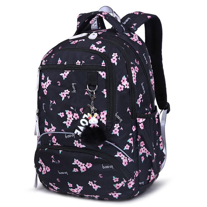 Thumbnail: Large schoolbag cute Student School Backpack Printed Waterproof bagpack primary