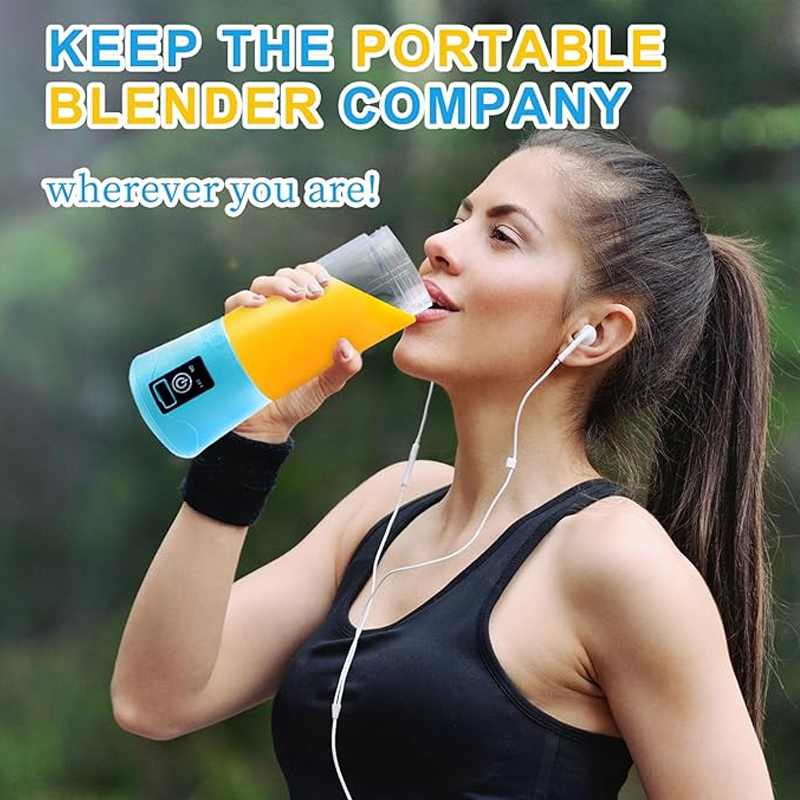 Thumbnail: Portable Blender Fruit Juicer USB Rechargeable Stainless Steel Blade Can Make Mi