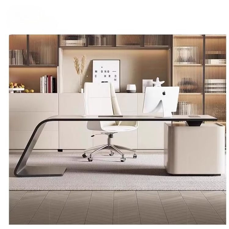 Thumbnail: Boss's Desk, Baked Paint Craftsmanship, Office Desk, Modern and Simple Atmospher