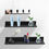 Thumbnail: Bathroom Accessories Bathroom Shelves 30-60cm Storage Rack Black Kitchen Wall Sh